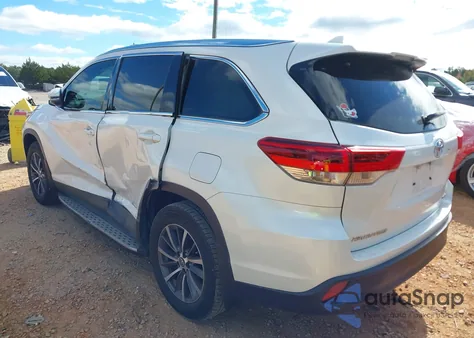 2019 Toyota Highlander Xle from USA, damaged, VIN 5TDJZRFH3KS581831